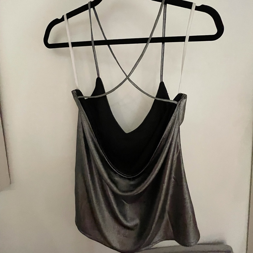 Revolve Superdown Metallic Cowl Neck Top - Picture 4 of 4